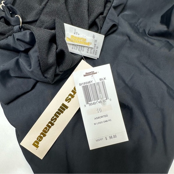 Sports Illustrated Swimsuit One Piece White & Pink Logo NWT Size 10 SI Logo - Picture 6 of 10